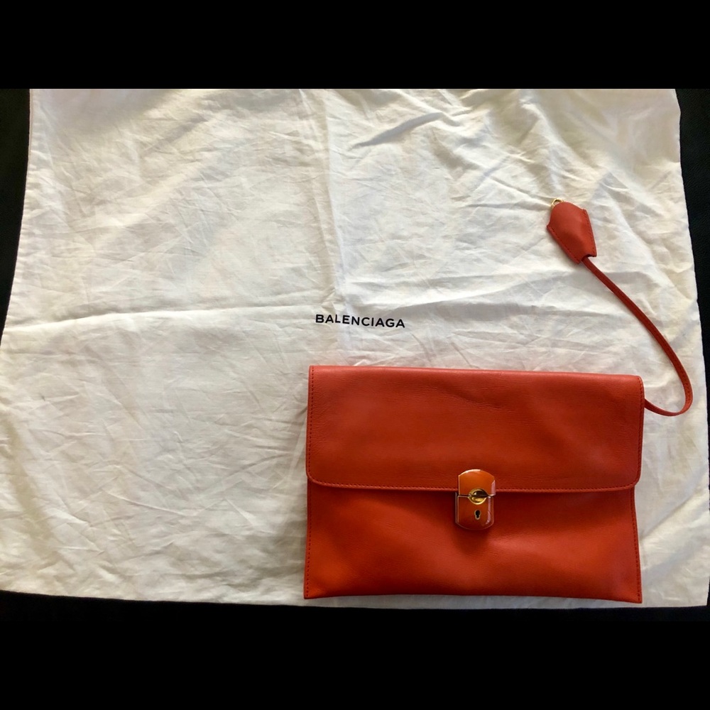Gorgeous Orange Balenciaga Clutch